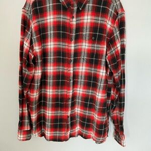 Gibson Plaid Red and Black Men's Shirt